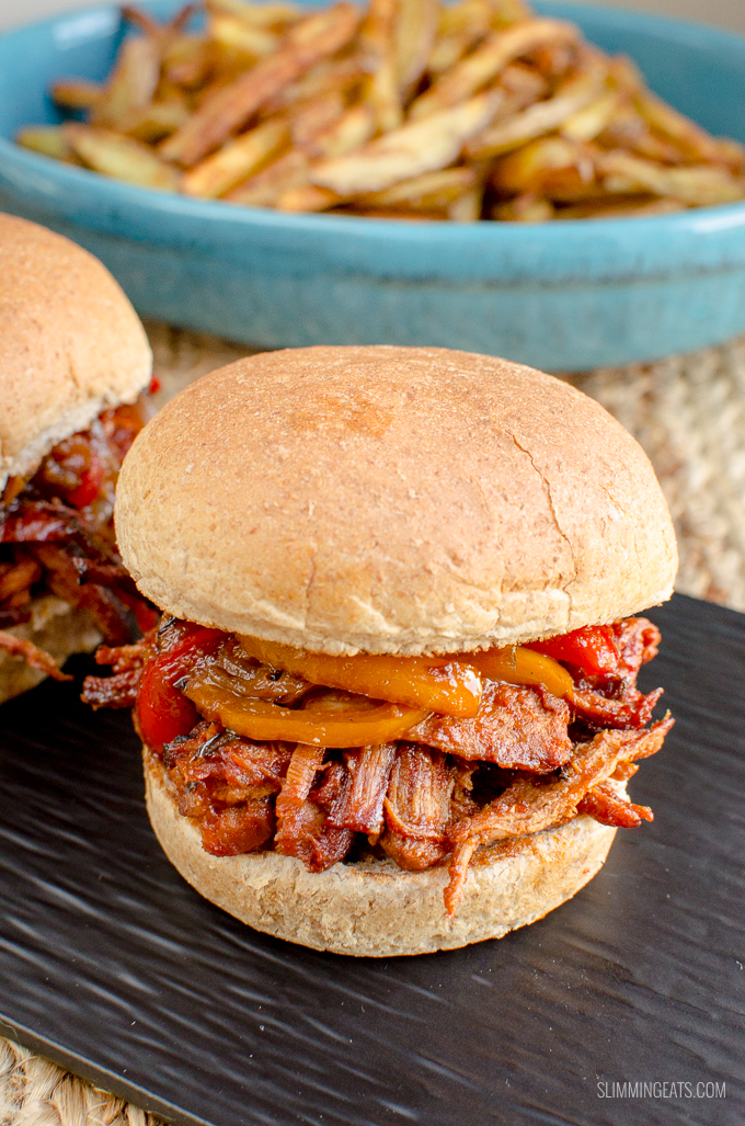 Low Syn Slow Cooker Pulled Pork Sandwich Slimming Eats Weight