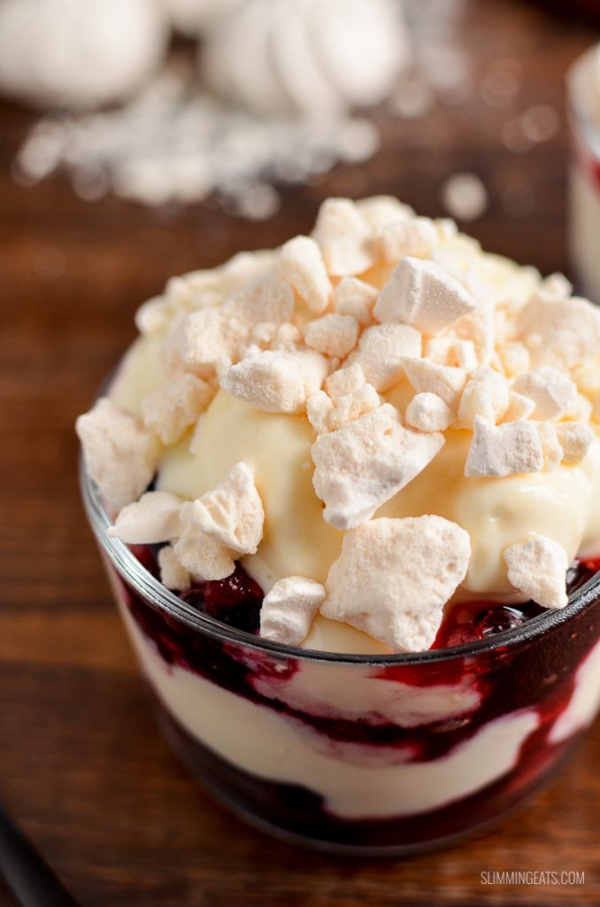 Low Syn Mixed Berry Eton mess Slimming Eats Weight Watchers and