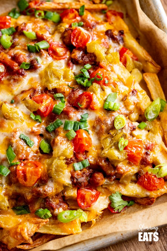 The Ultimate Sharing Layered Chilli Cheese Fries Slimming Eats