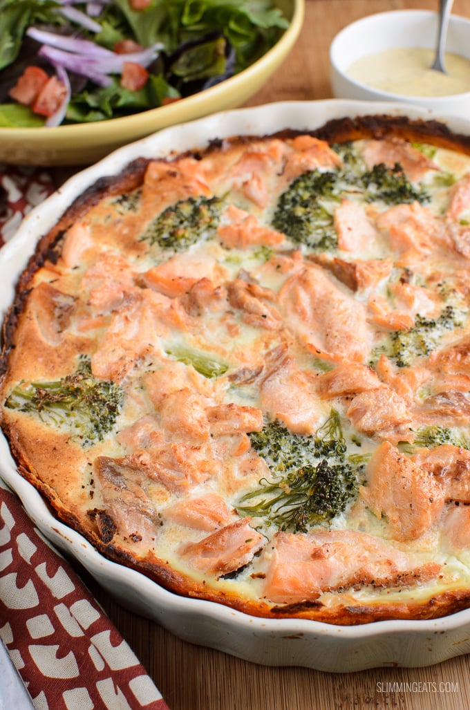 Salmon and Broccoli Quiche | Slimming Eats - Weight ...