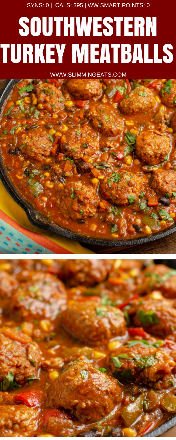 Syn Free Southwestern Turkey Meatballs Slimming World