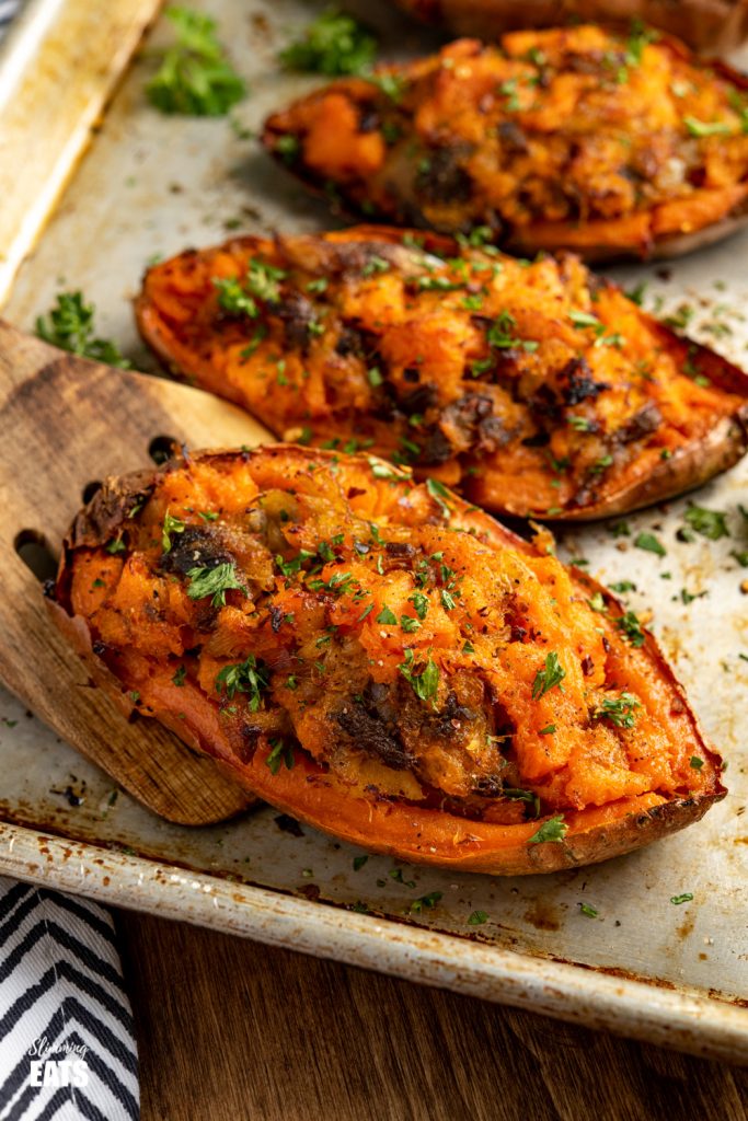Double Baked Smoked Mackerel Stuffed Sweet Potato Slimming Eats