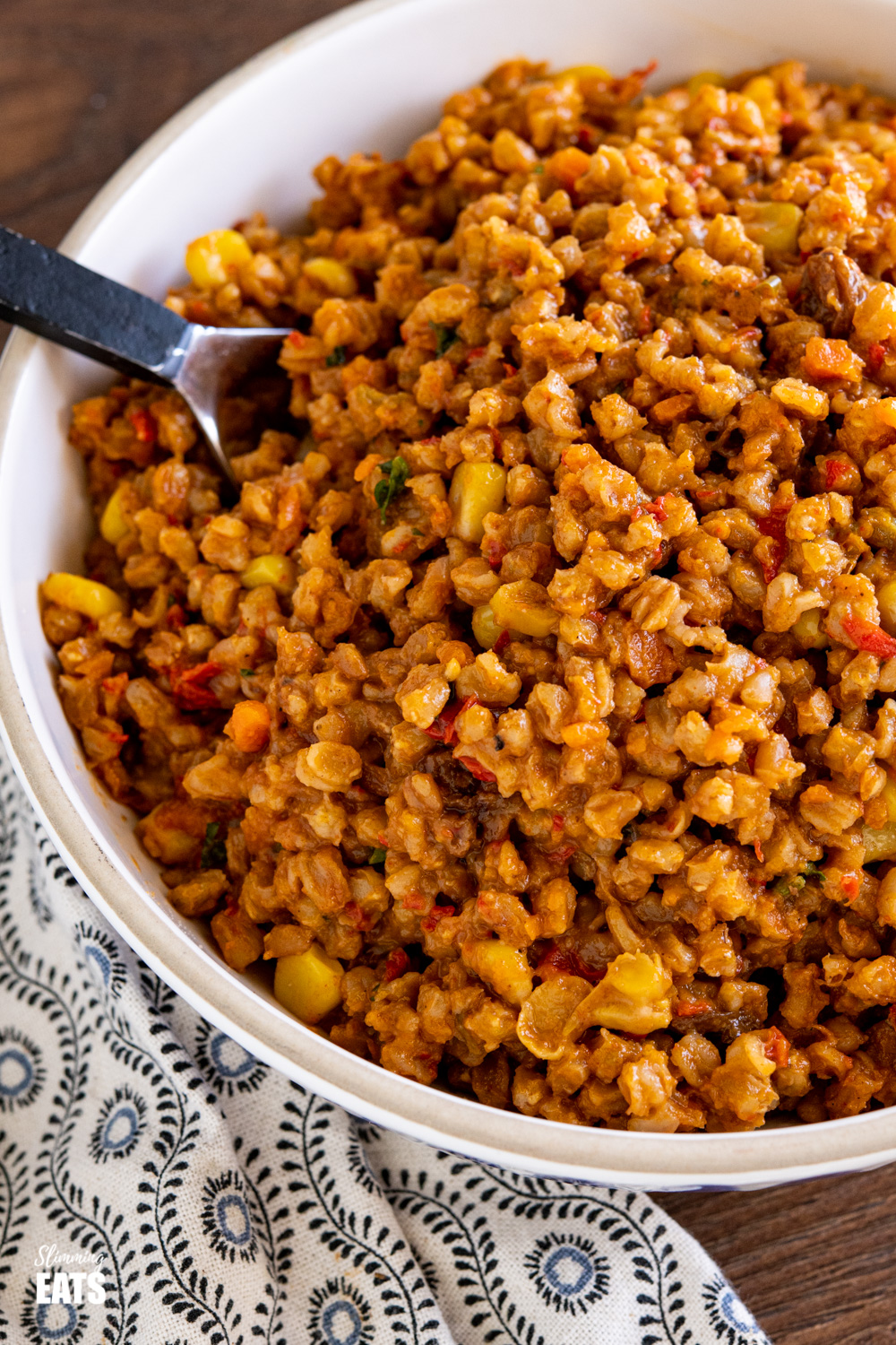 One Pot Spicy Farro Risotto Slimming Eats Recipes