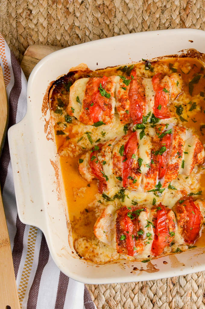 Tomato and Mozzarella Hasselback Chicken Slimming World Recipes