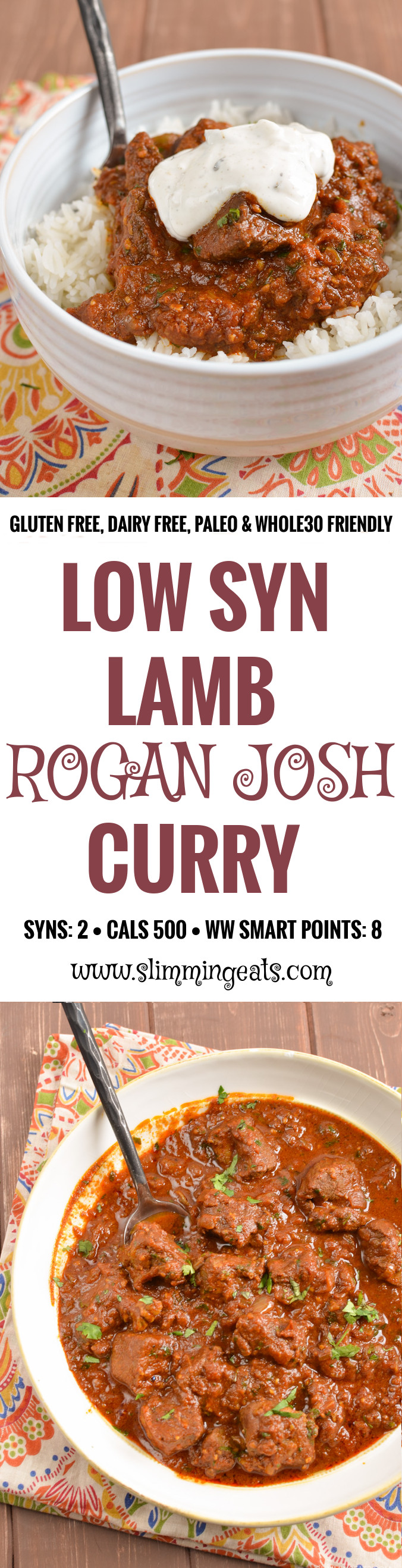Lamb Rogan Josh Slimming Eats Slimming World Recipes