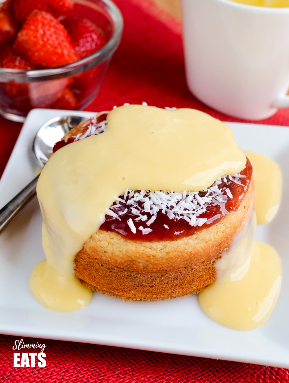 Low Syn Jam and Coconut Sponge Cake Slimming Eats