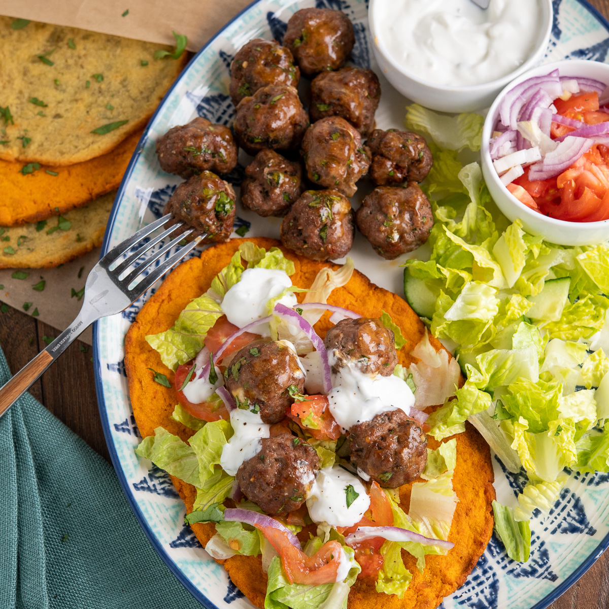 Lamb Kofta with Sweet Potato Flatbread Slimming Eats Recipes
