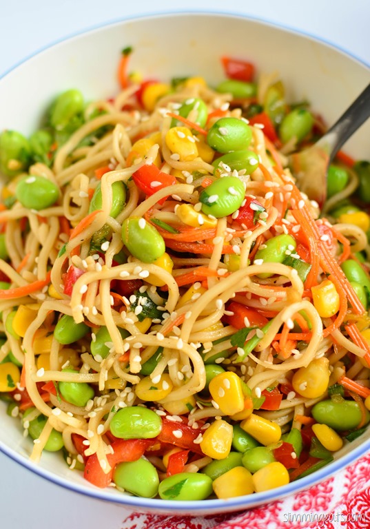Edamame Noodle Salad Bowl Slimming Eats Weight Watchers and