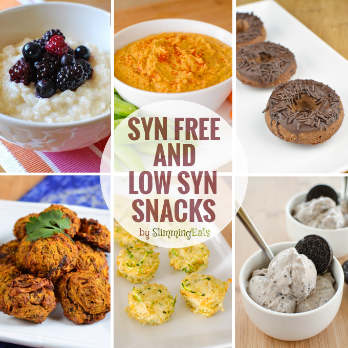 Syn Free and Low Syn Snacks Slimming Eats Slimming World Recipes