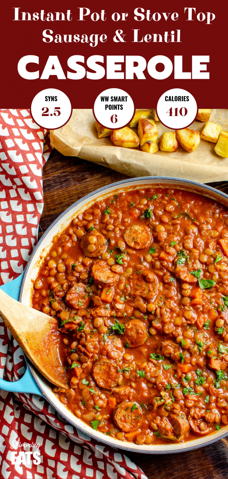 Low Syn One Pot Sausage and Lentil Casserole Slimming World