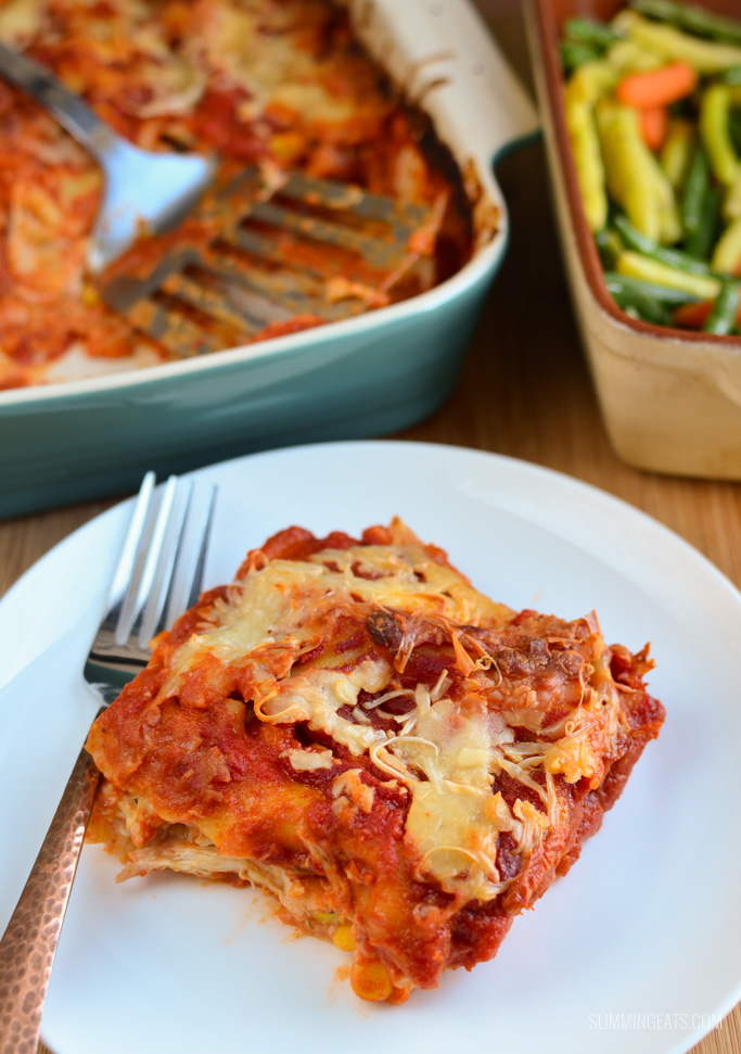 Chicken and Sweetcorn Lasagne Slimming World Slimming Eats