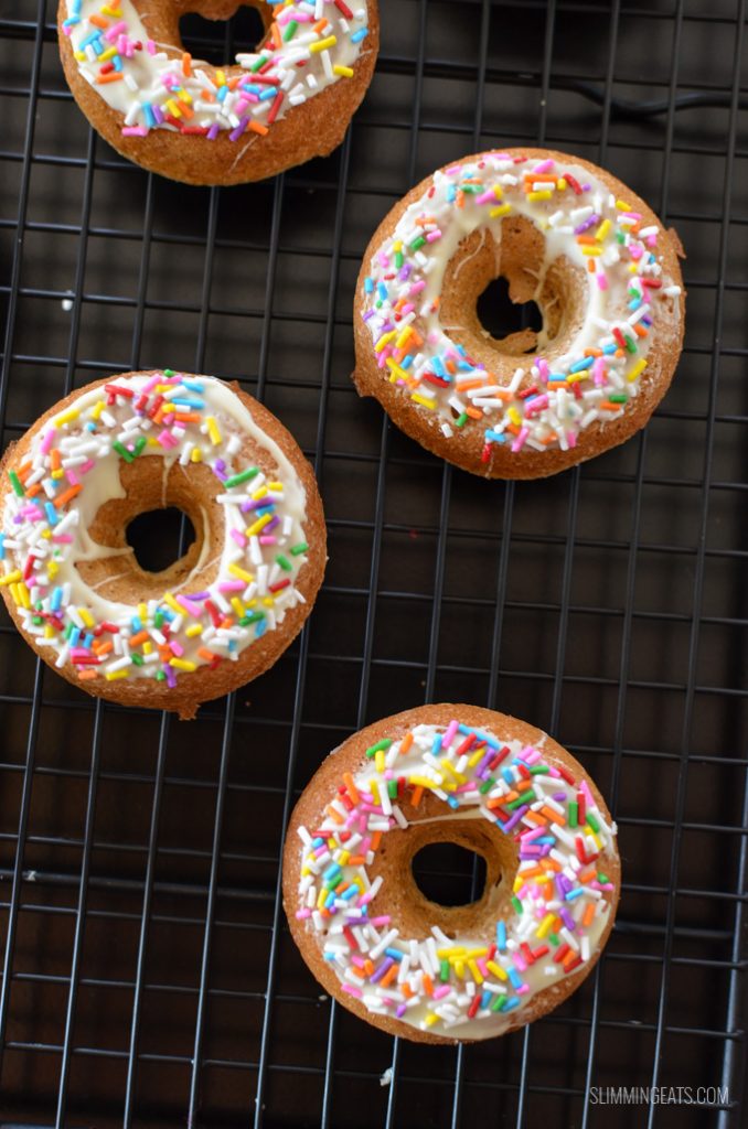 White Chocolate Glazed doughnuts Slimming World Slimming Eats