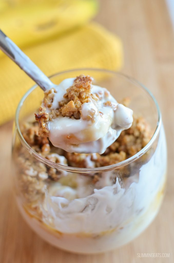 Banana Granola Yoghurt Parfait Slimming Eats Weight Watchers and