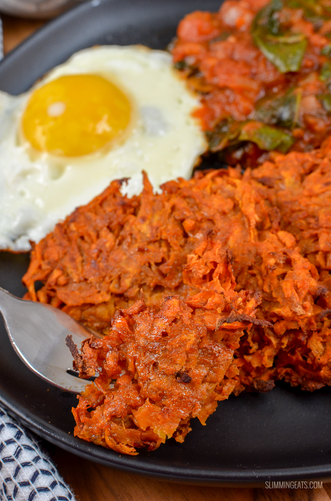 Oven Baked Sweet Potato Hash Browns Slimming World