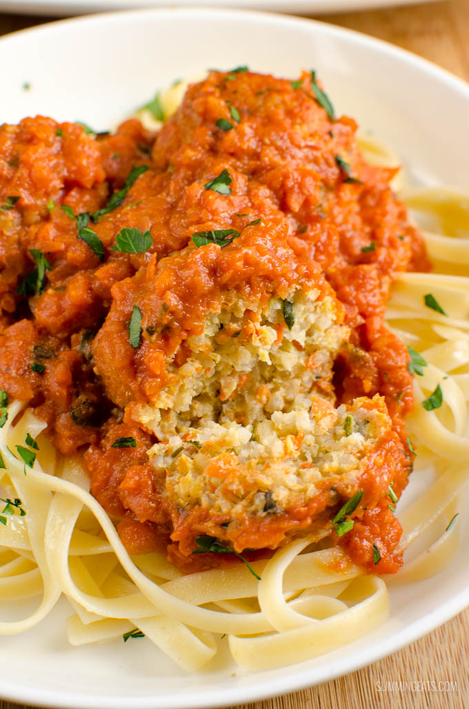 Syn Free Vegetarian Meatballs in Creamy Tomato Sauce Slimming World