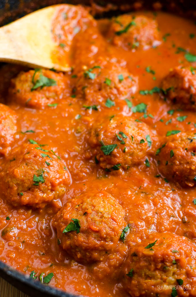 Syn Free Vegetarian Meatballs in Creamy Tomato Sauce Slimming World