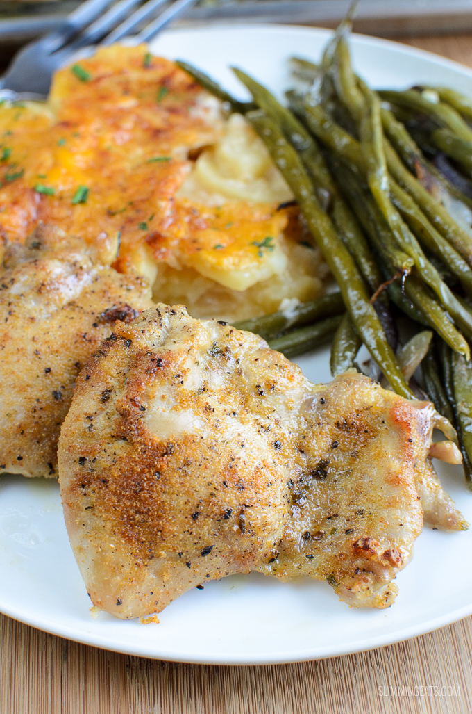 Syn Free Garlic Chicken and French Bean Tray Bake Slimming Eats