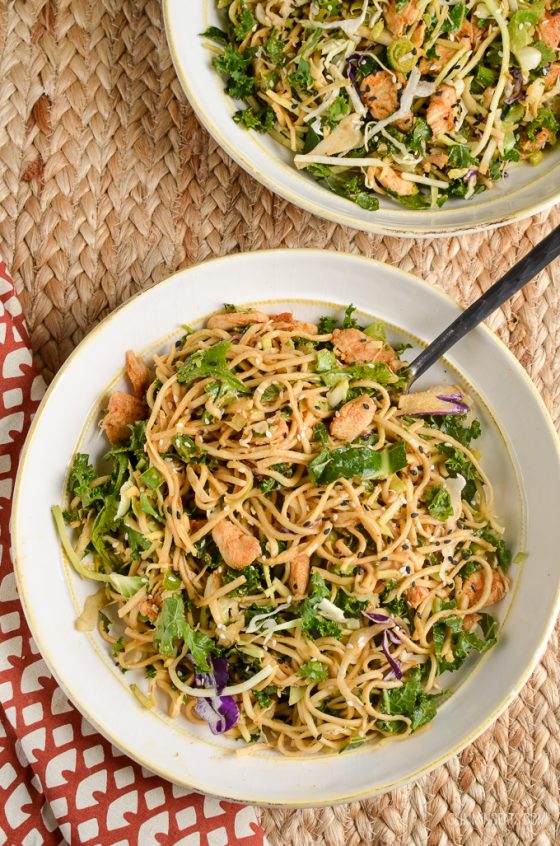 Peanut Chicken Noodle Salad Bowl Slimming Eats Weight Watchers and