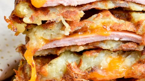 Syn Free Cheese And Ham Stuffed Hash Brown Waffle Slimming World