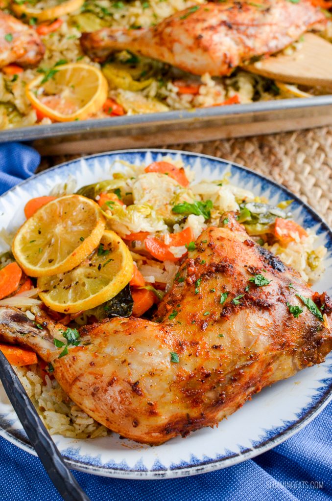 Syn Free Lemon Garlic Chicken Rice Traybake Slimming World Recipes