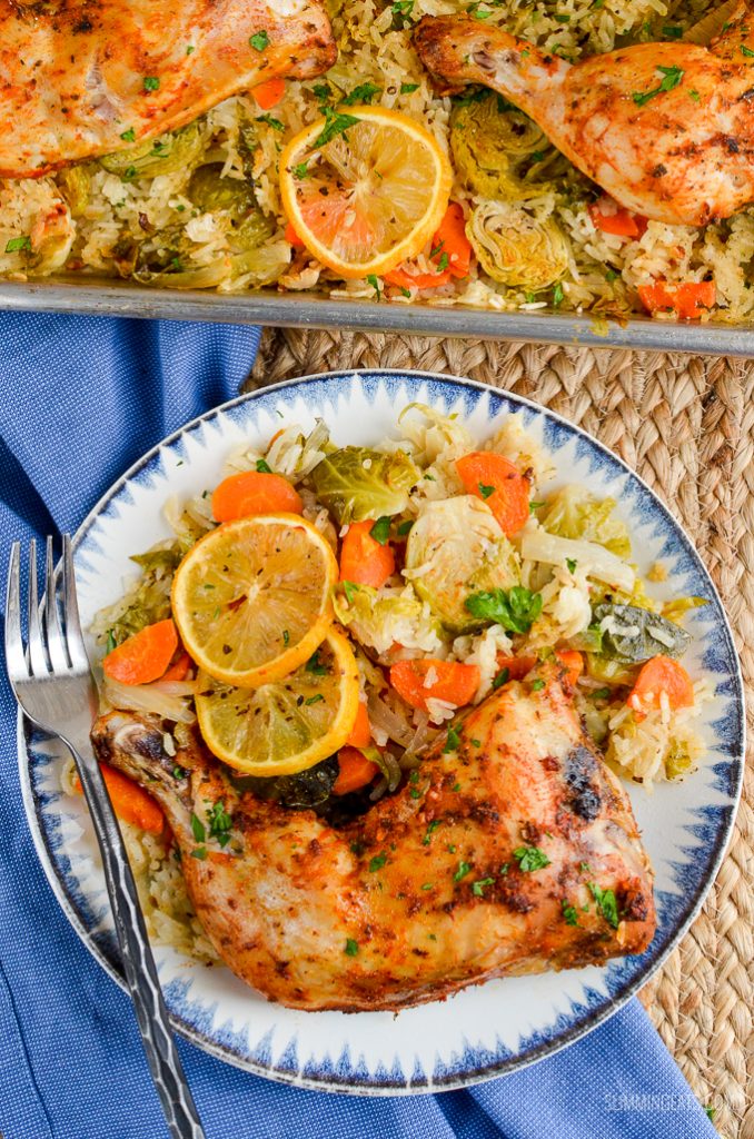 Syn Free Lemon Garlic Chicken Rice Traybake Slimming World Recipes
