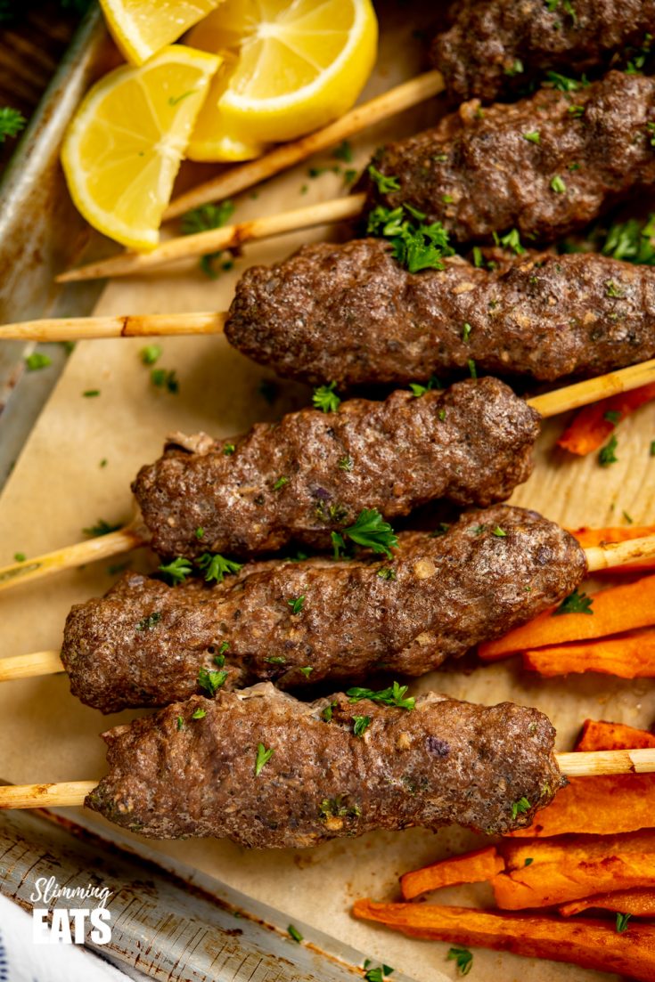 Beef Kofta Tray Bake Slimming Eats Weight Watchers and Slimming