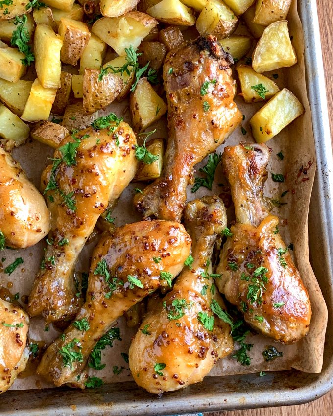 Honey and Mustard Chicken Tray Bake Slimming Eats