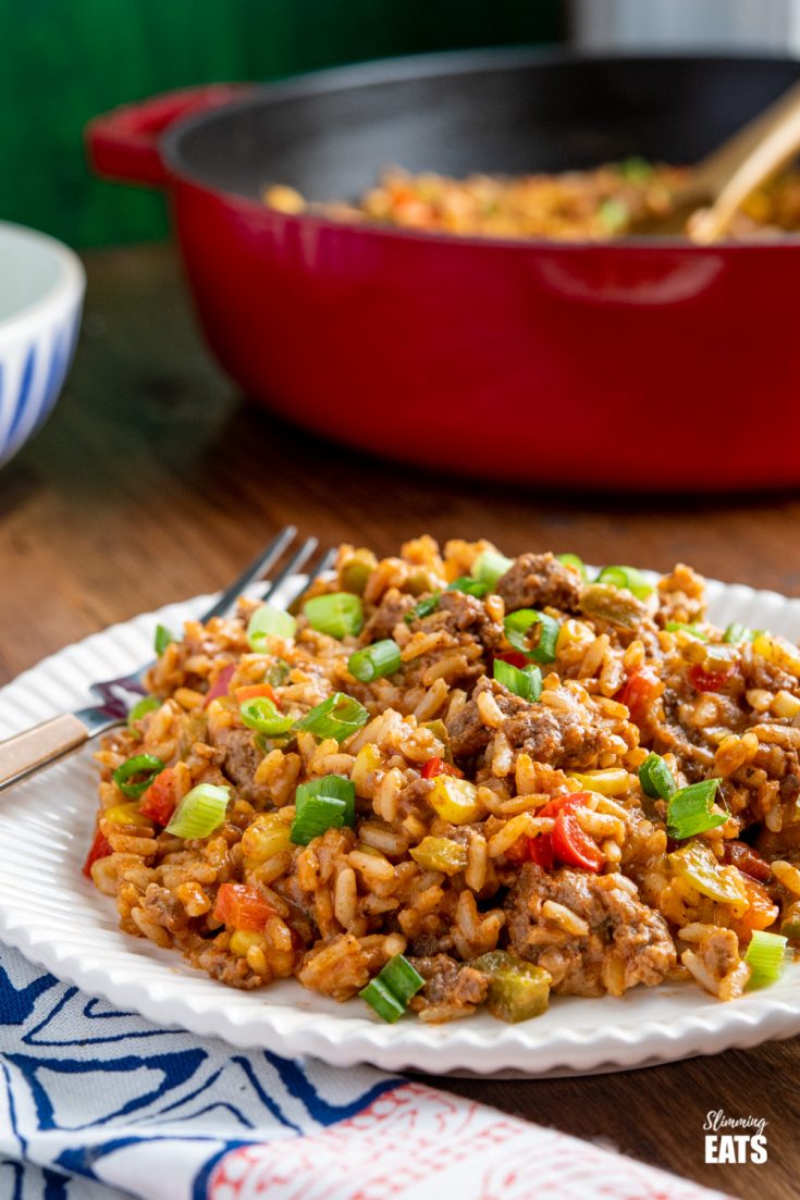 One Pot Taco Beef Rice Skillet | Slimming Eats Recipes