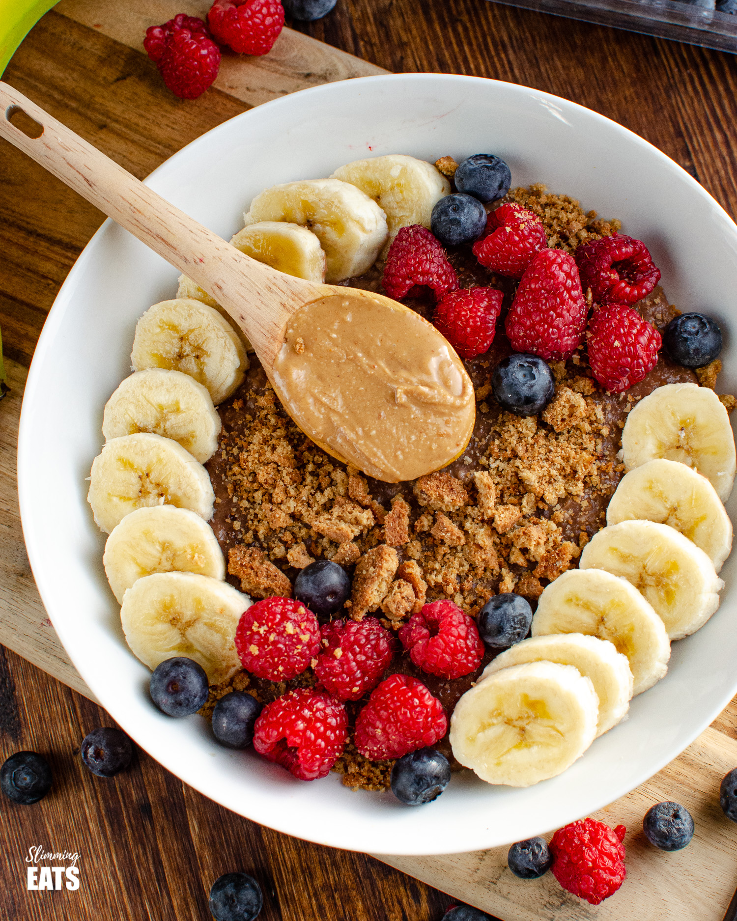 Chocolate Peanut Butter Oatmeal Bowl Slimming Eats