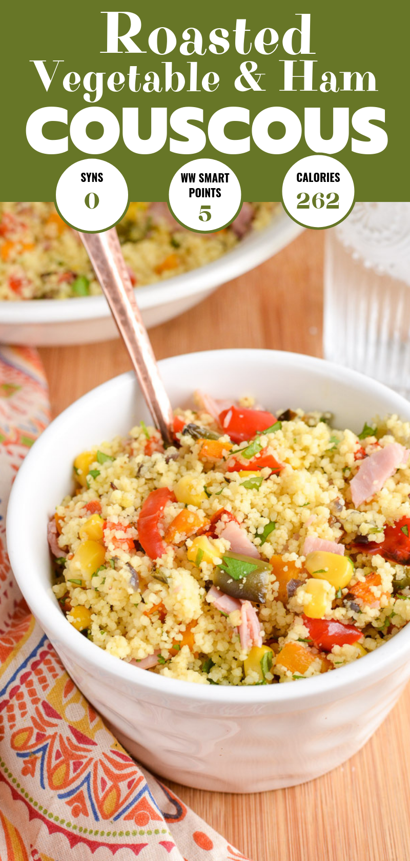 ROASTED VEGETABLE AND HAM COUSCOUS PIN IMAGE