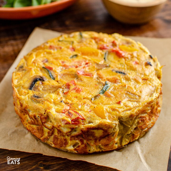 Dairy Free Crustless Bacon and Vegetable Quiche
