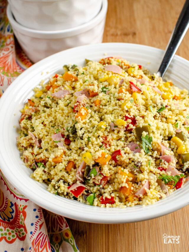 Roasted Vegetables and Ham Couscous Slimming Eats