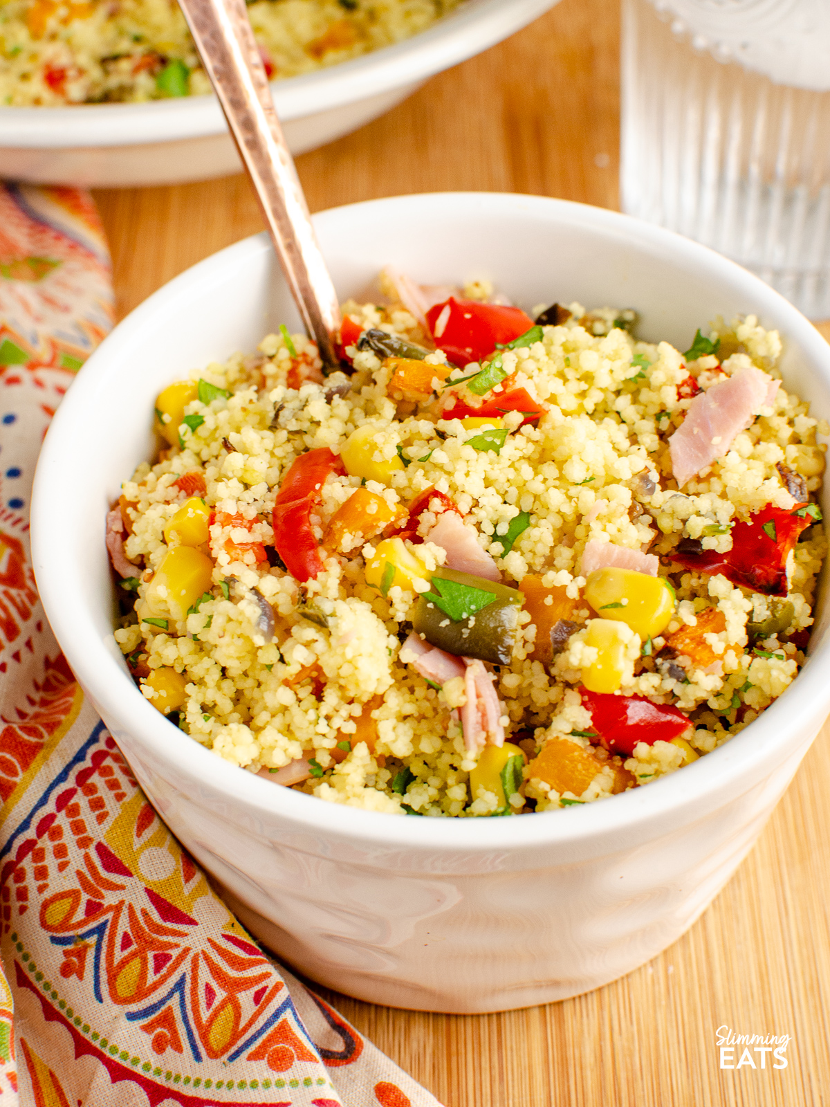 Roasted Vegetables and Ham Couscous Slimming Eats