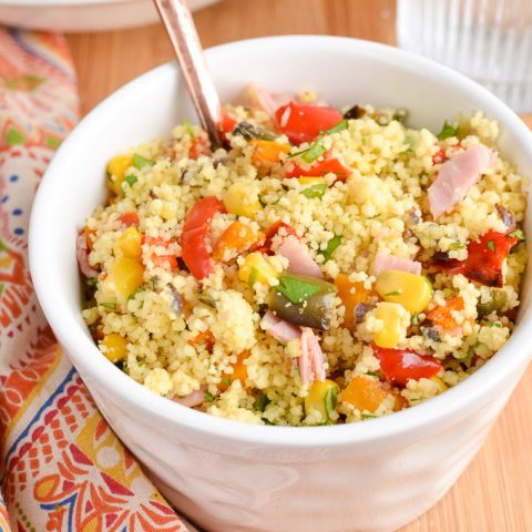 Roasted Vegetables and Ham Couscous