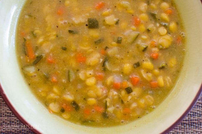 Slimming Eats Courgette and Yellow Split Pea Soup - gluten free, dairy free, vegetarian, Slimming World and Weight Watchers friendly