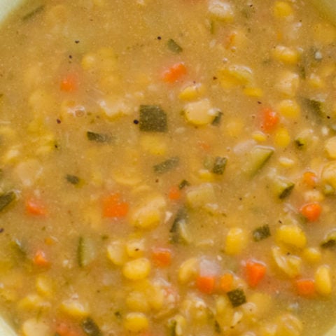 Courgette and Yellow Split Pea Soup