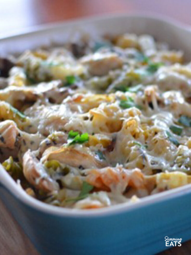 Chicken, Mushroom and Tarragon Pasta Bake Slimming Eats