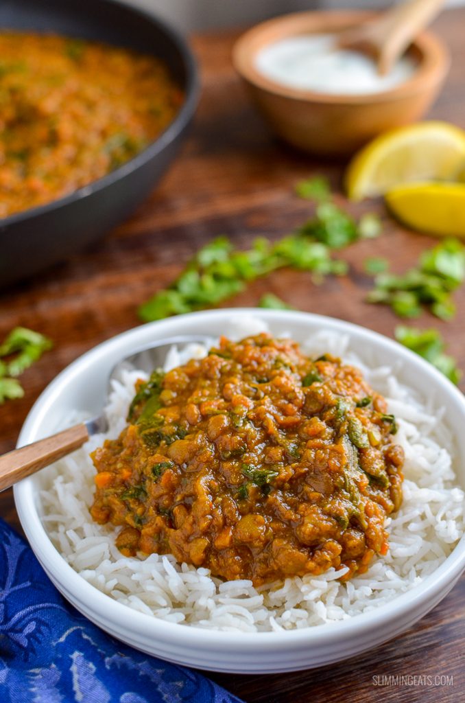 Spicy Lentils and Spinach (Stove Top and Instant Pot) Slimming Eats