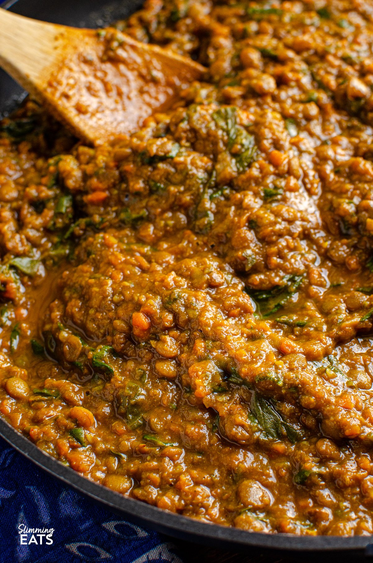Delicious Spicy Lentils and Spinach - a perfect meal for Meatless Mondays! Even non-vegetarians will love this recipe. Lentils are not only affordable but also a fantastic source of protein and fiber. I always keep different varieties in my pantry; red lentils for soups and daal, and chunkier lentils like brown or green lentils as a substitute for ground meat in recipes.