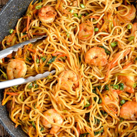 Sweet Chilli Prawns and Noodles