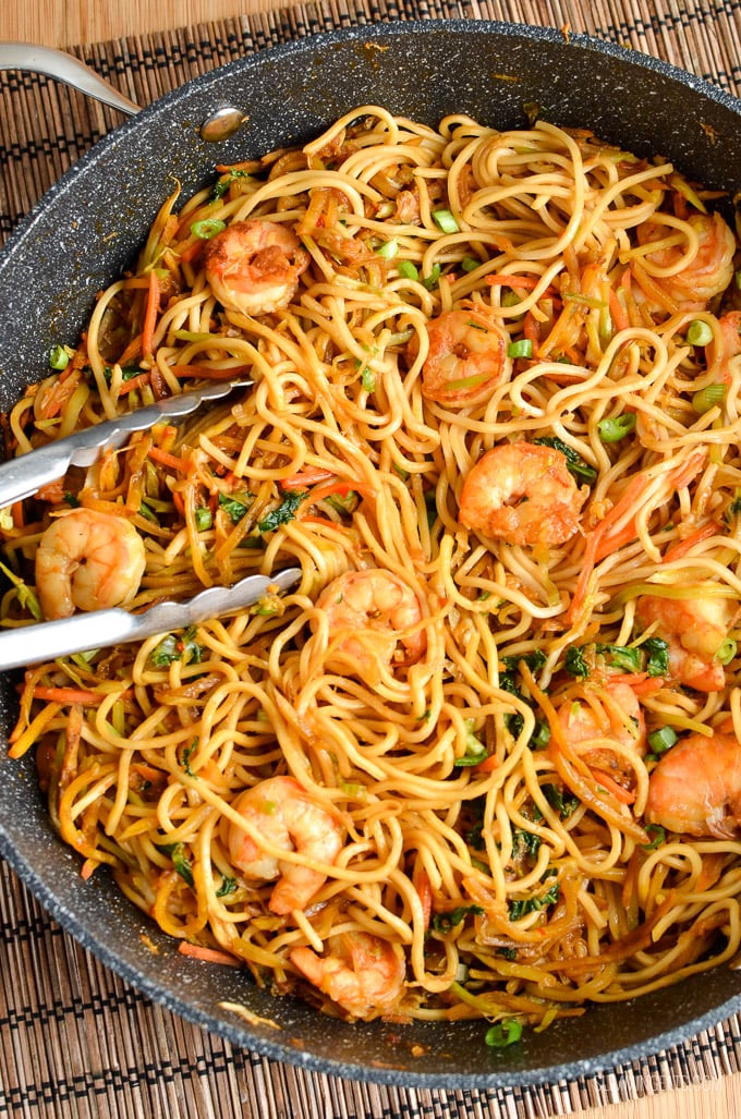 Slimming Eats Sweet Chilli Prawns and Noodles - dairy free, Slimming Eats and Weight Watchers friendly