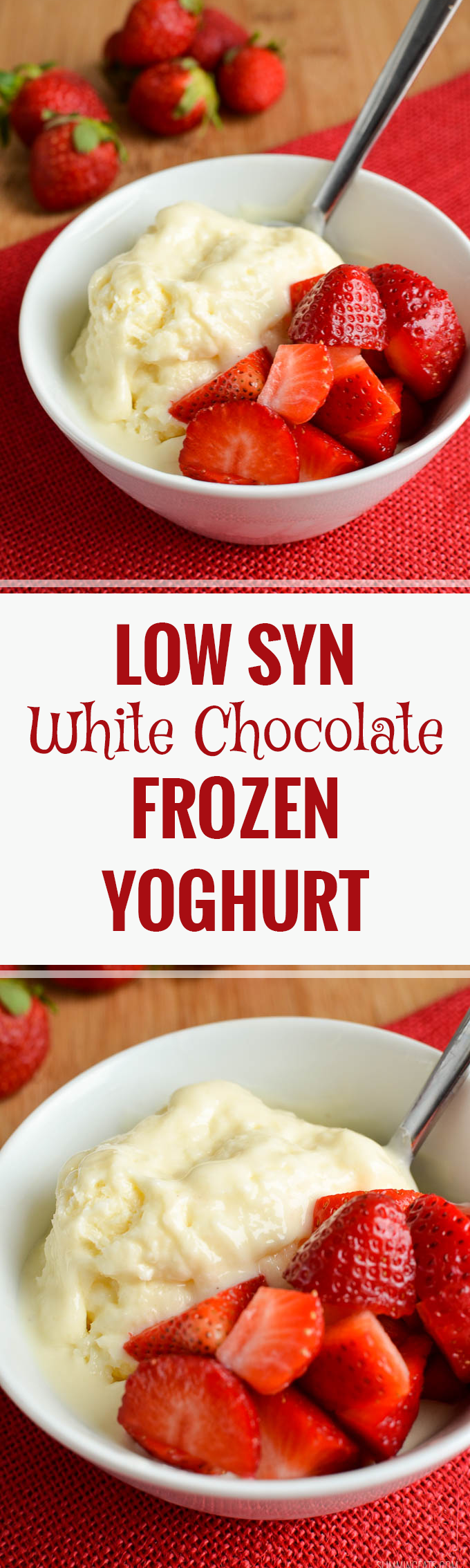 Slimming Eats Low Syn White Chocolate Frozen Yoghurt - Gluten Free, Vegetarian, Slimming World and Weight Watchers friendly