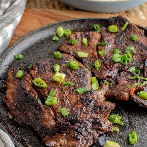 Ginger and Garlic Marinated Steak