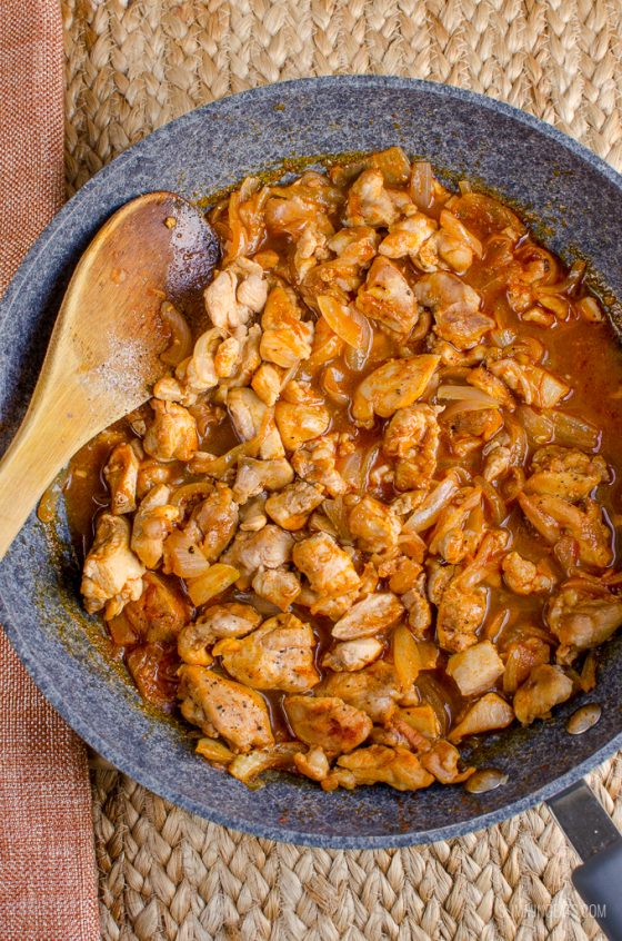 Paprika Chicken with Roasted Butternut Squash and Linguine
