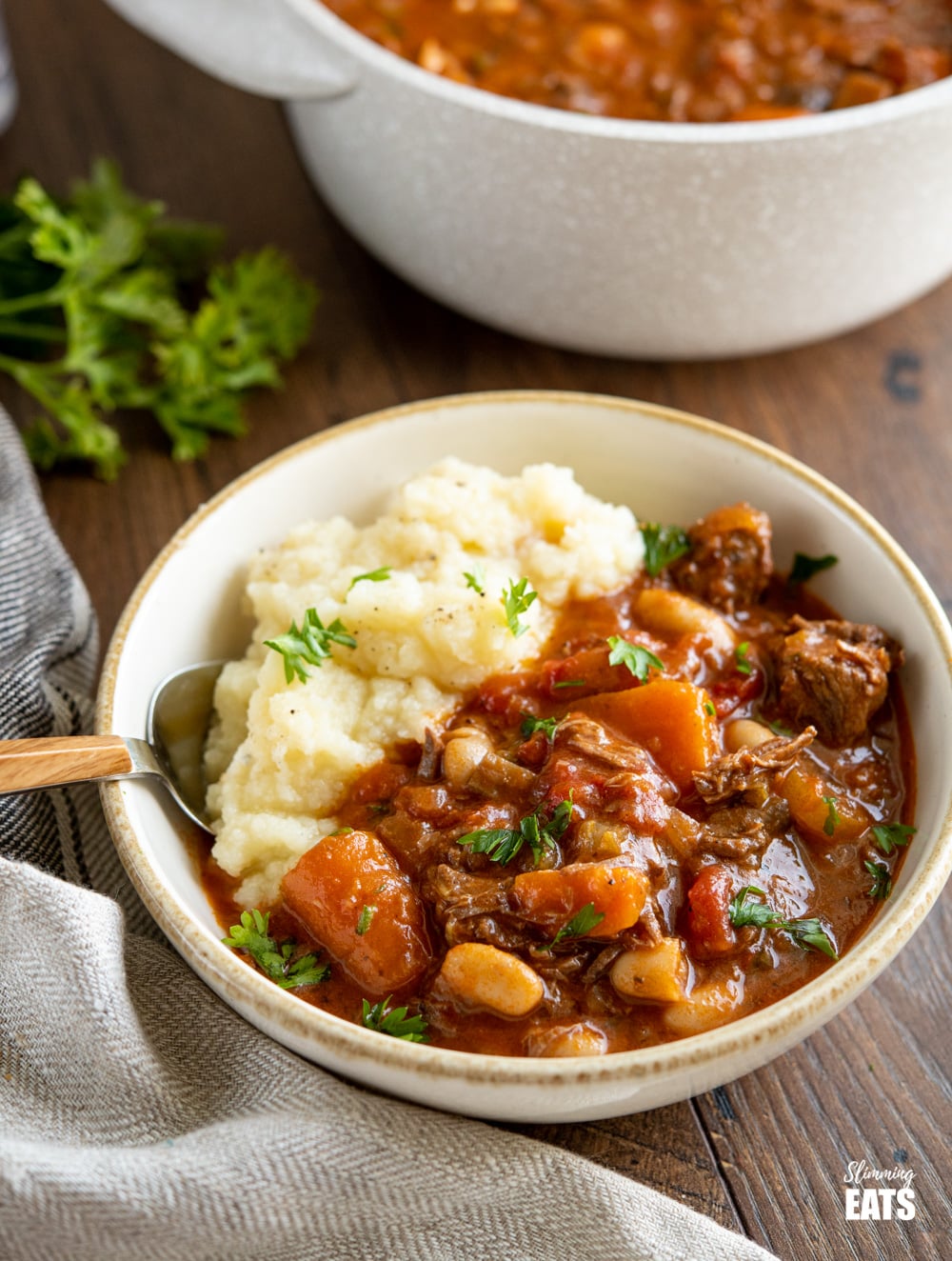 Tuscan Beef Casserole (Stove Top or Instant Pot) Slimming Eats