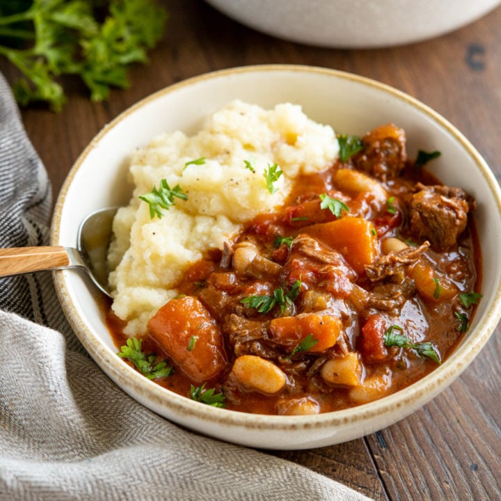 Tuscan Beef Casserole (Stove Top or Instant Pot)