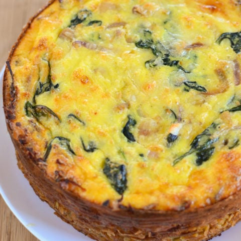 Chicken and Spinach Quiche