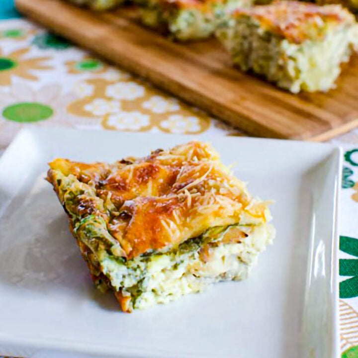 Artichoke, Parmesan and Spinach Quiche