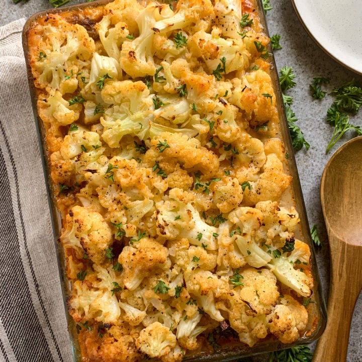 Cheesy Cauliflower Topped Pie