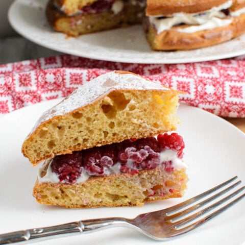 Raspberry Lemon Sponge Cake